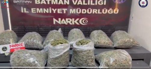 Batman’da 10 kilo 100 gram skunk ele geçirildi