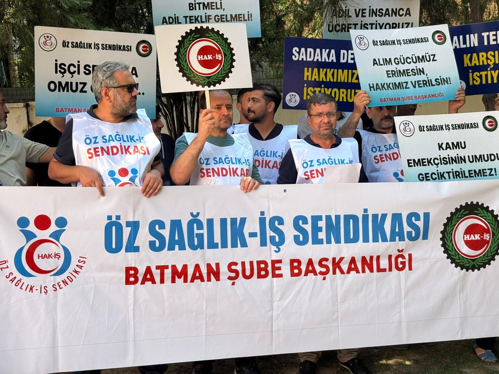 Öz Sağlık-İş ‘Taleplerimiz karşılık bulana kadar alanlardayız’