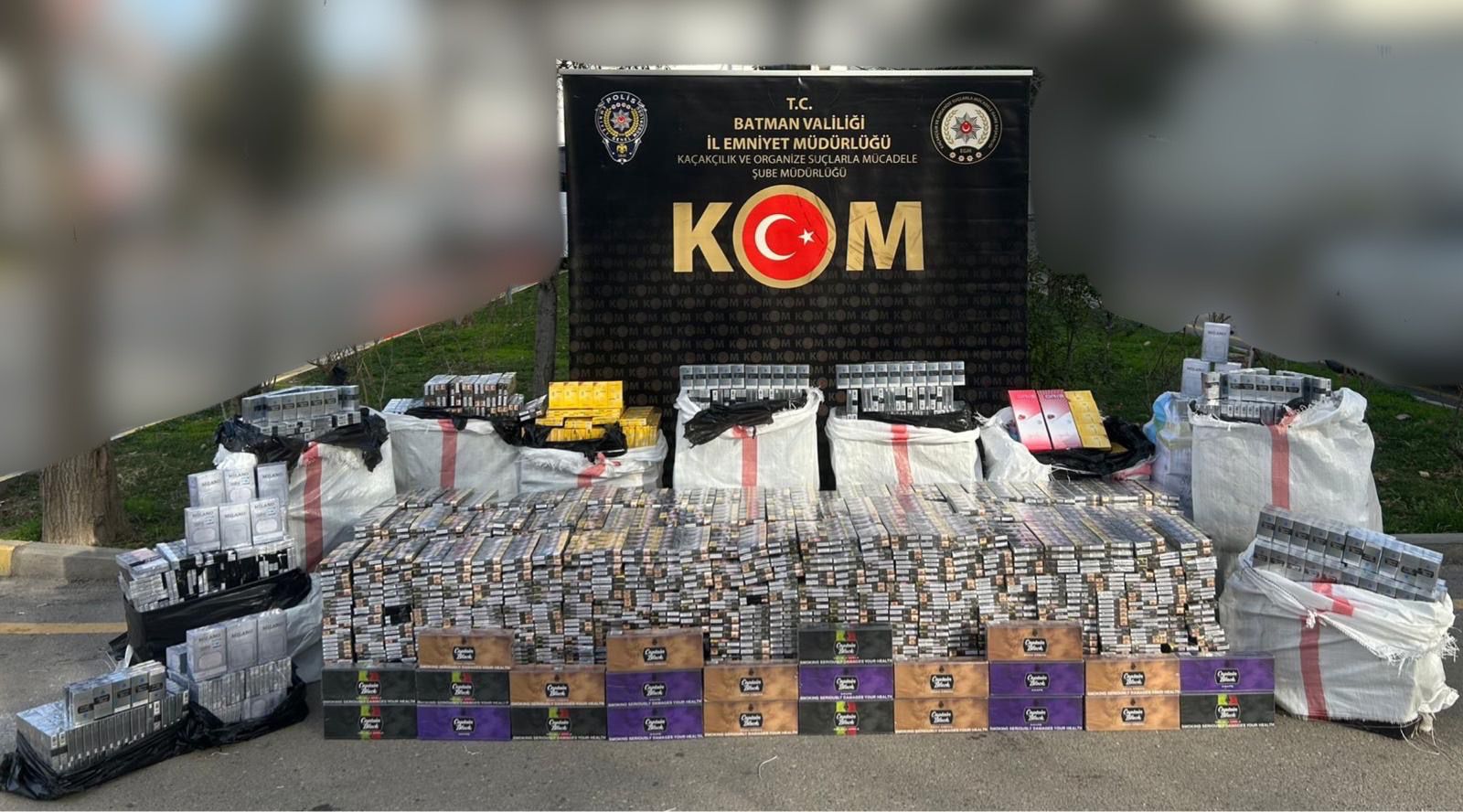 Batman’da 28 bin 360 paket sigara ele geçirildi