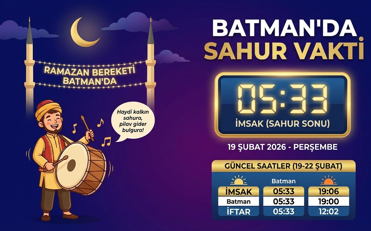Batman’da Sahur Vakti Ne Zaman Bitiyor?