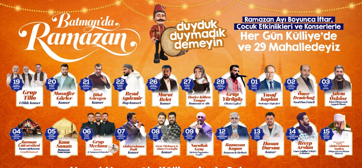 Batman’da Ramazan şenlikleri 29 mahallede başlıyor