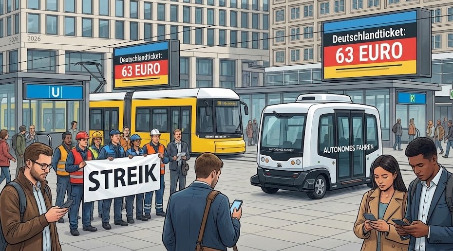 Almanya şehir içi ulaşımında zam, grev ve otonom gelecek üçgeni