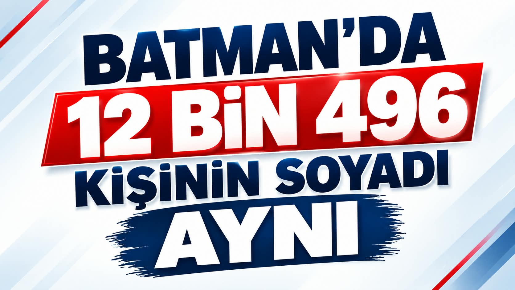 Batman’da 12 Bin 496 kişinin soyadı aynı