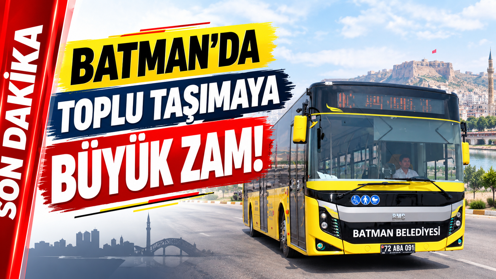 Batman’da toplu taşımaya büyük zam!